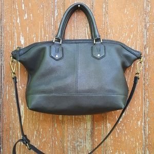 Madewell Berliner satchel in pebbled black